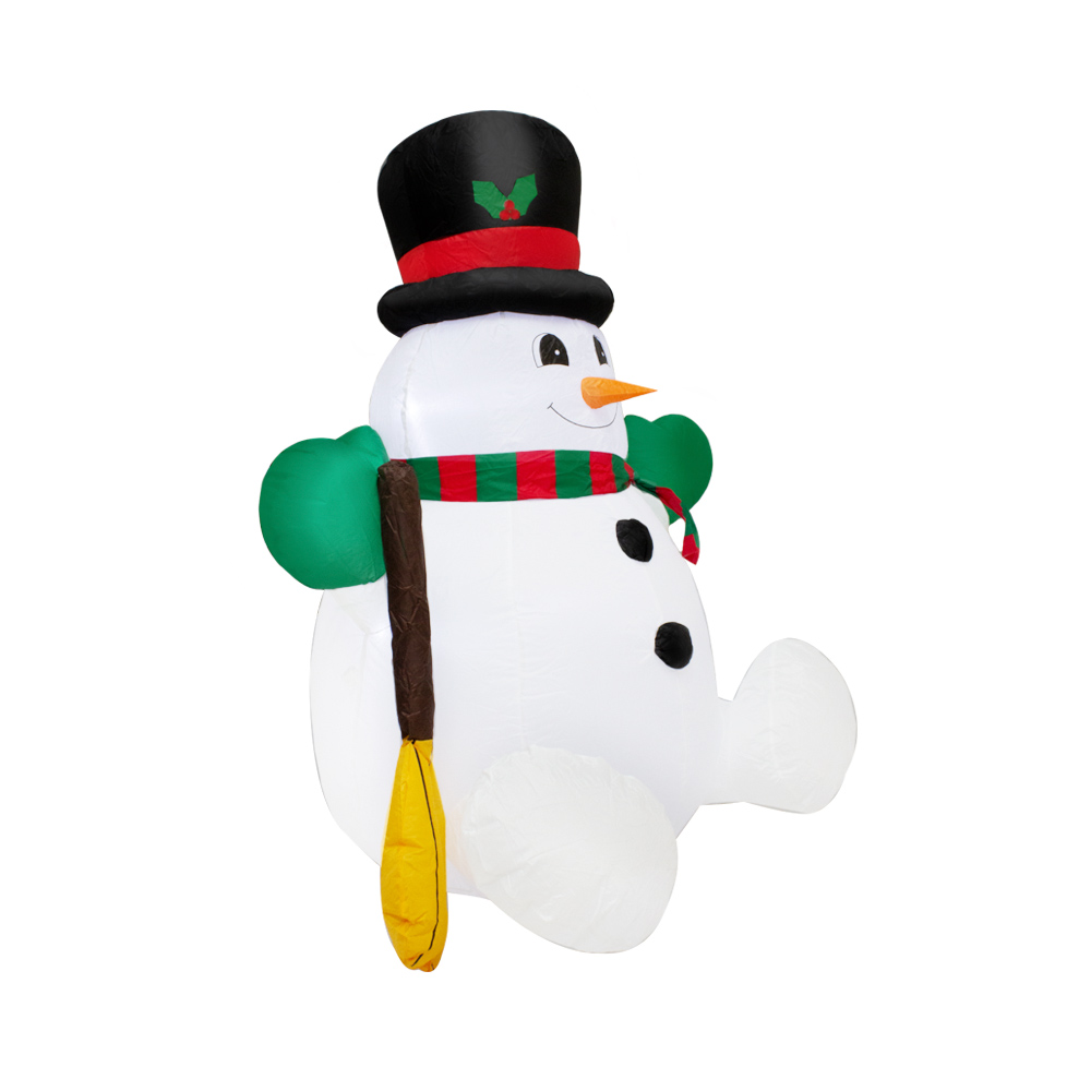 Muñeco de Nieve 1.20 Metros de Altura Snowman Muñeco de Nieve con Escoba