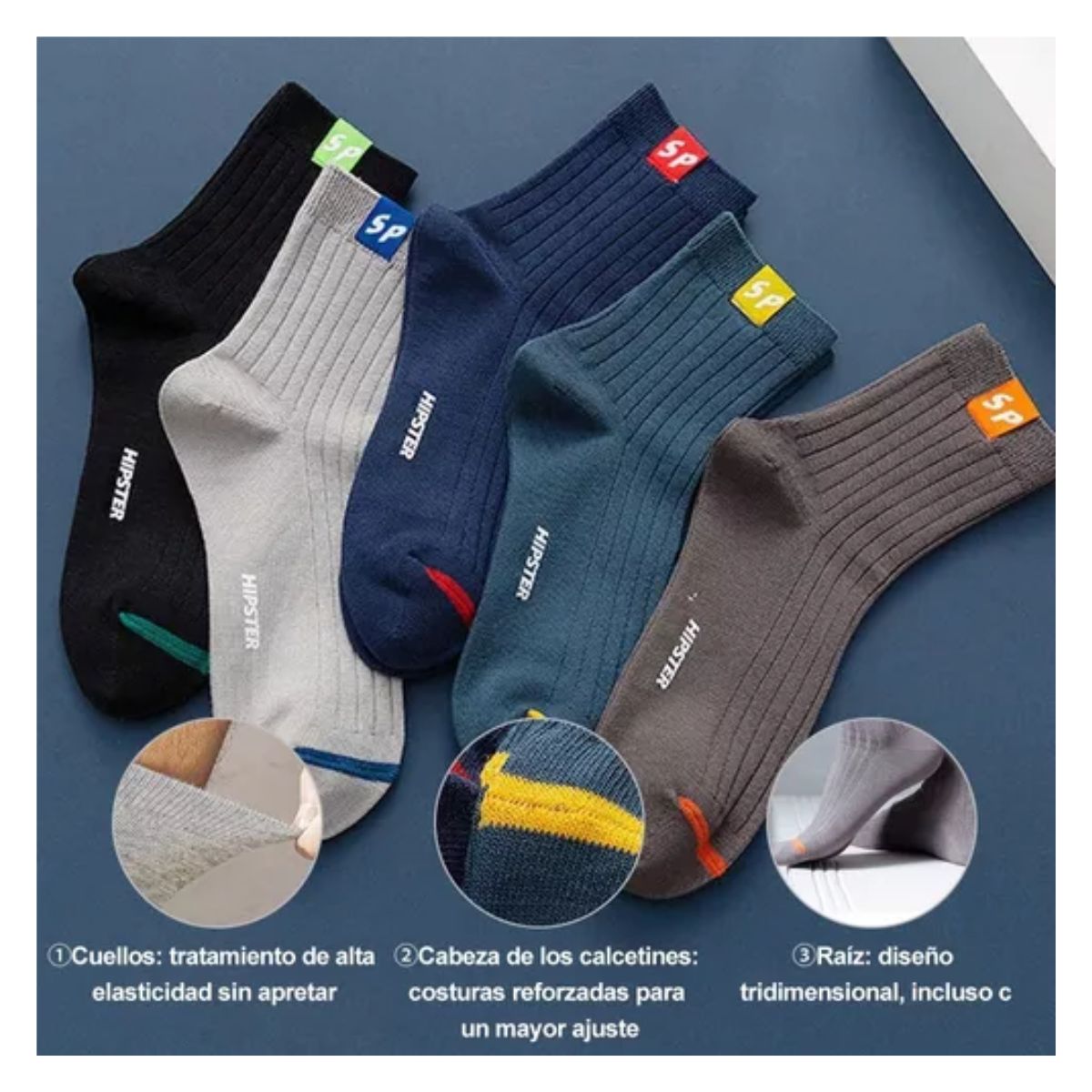 Comprar 10 pares de calcetines deportivos para hombre, calcetines