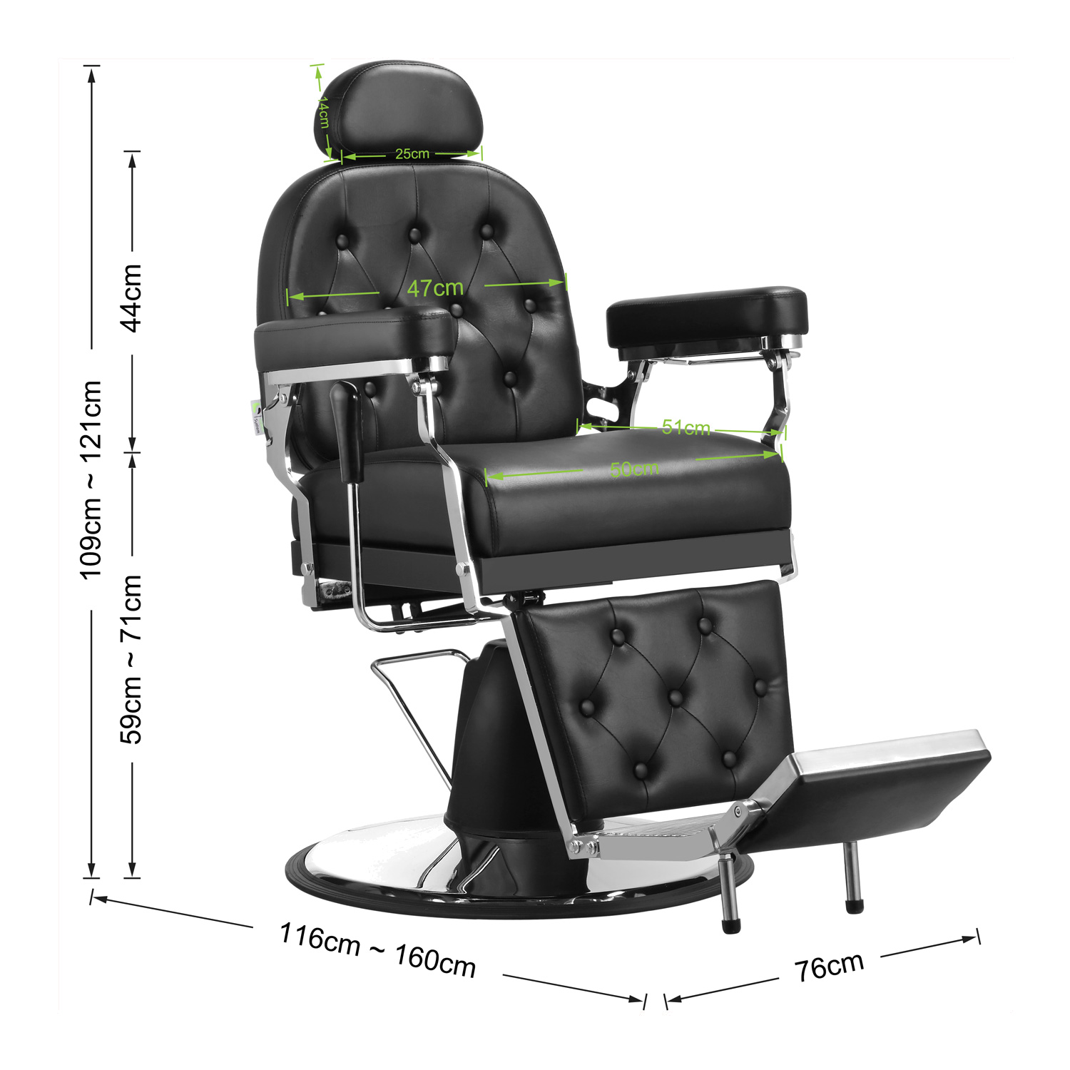 Sillon Silla Barberia Estetica Respaldo Ajustable Neumatica