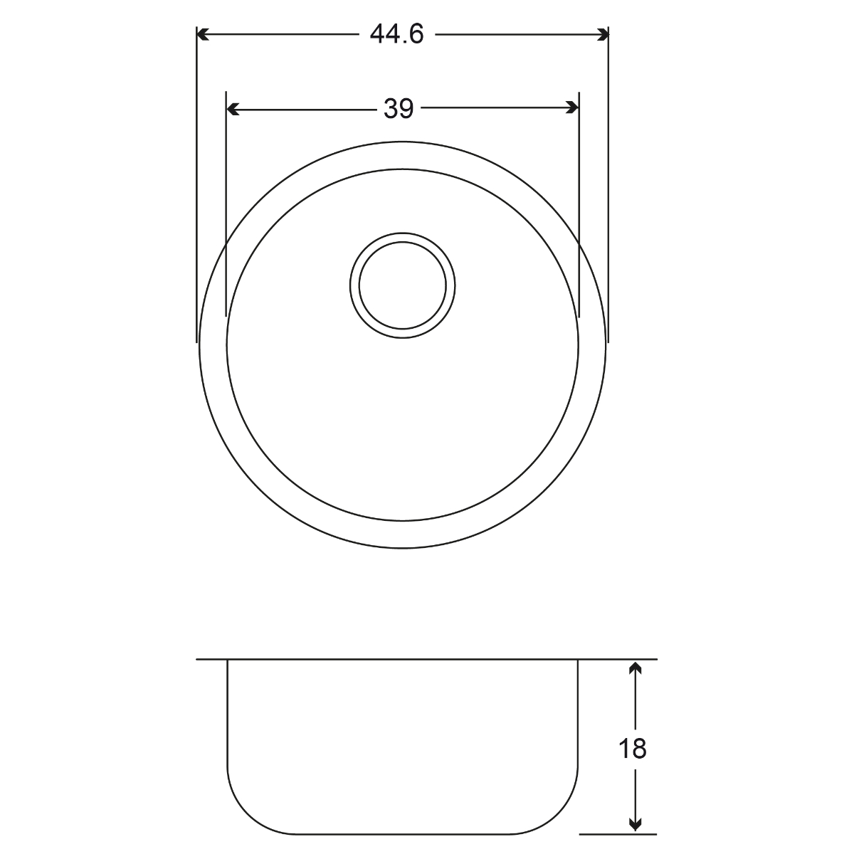 Tarja Sencilla Dual Mount EB Tecnica A177A Acero Inox Satinado.