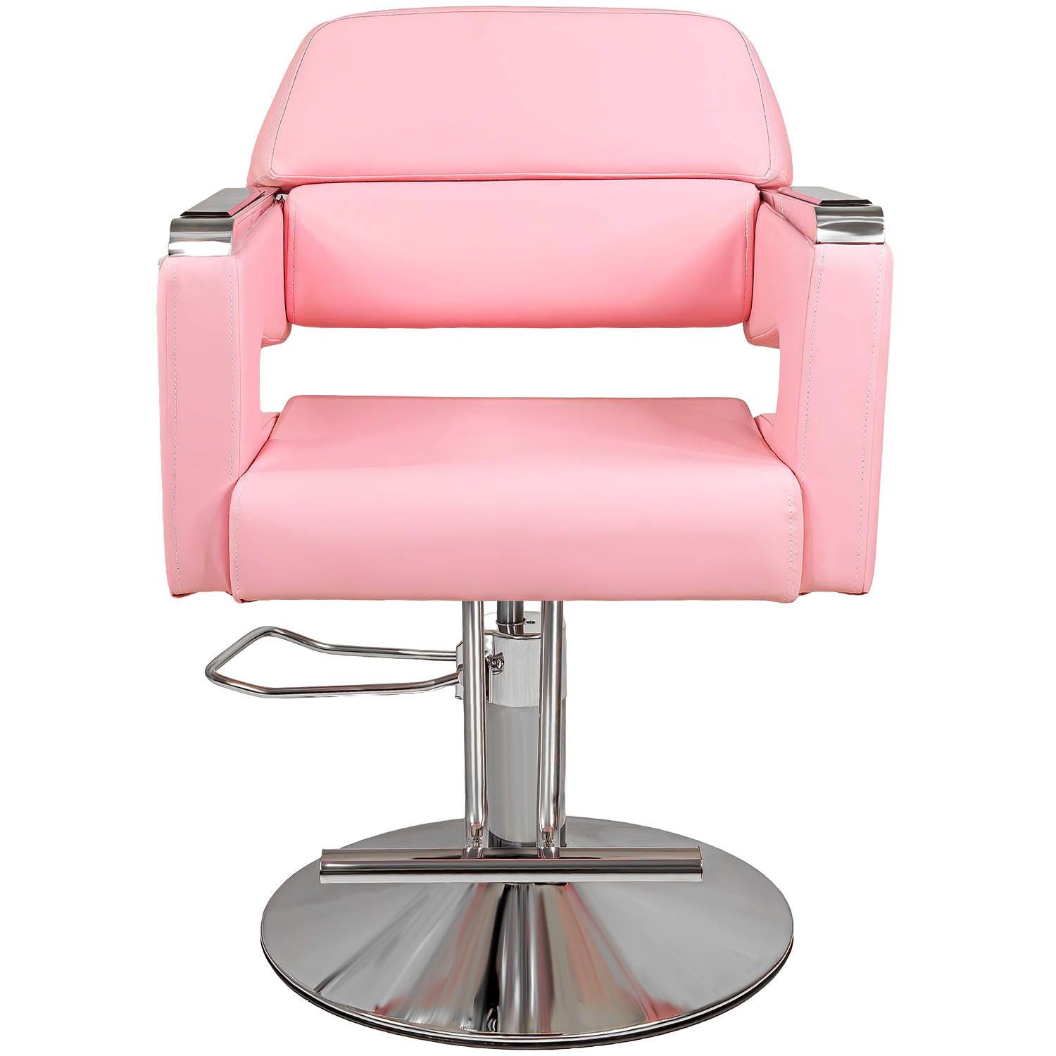 Silla Estetica Barberia Hidraulica Neumatica Ajustable Salon Rosa