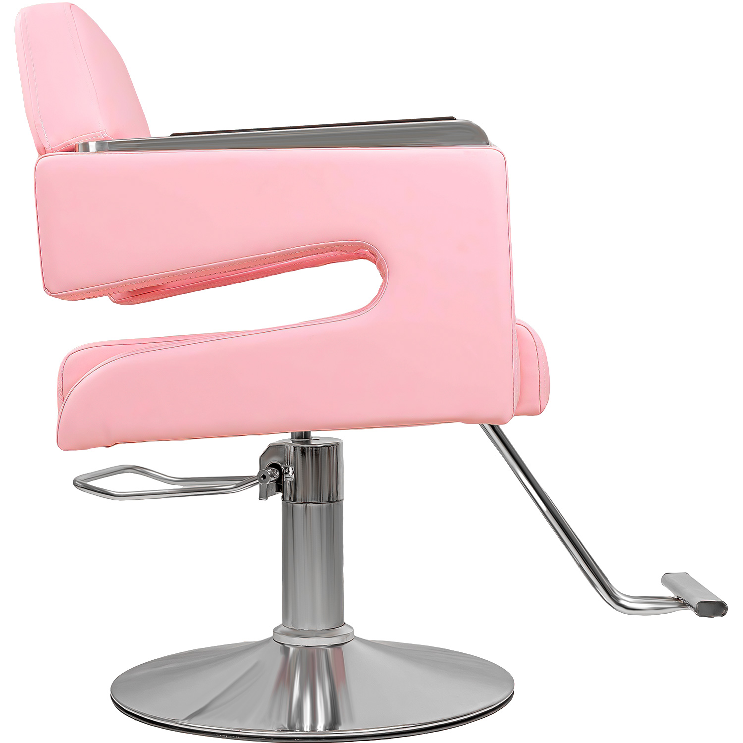 Silla Estetica Barberia Hidraulica Neumatica Ajustable Salon Rosa