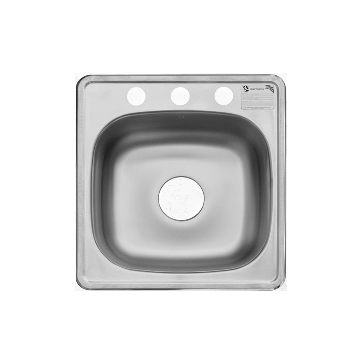 Tarja Sencilla Empotrar EB Tecnica C100 Acero Inox Satinado