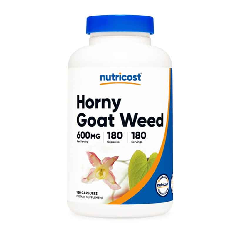 Horny Goat Weed 600mg Nutricost 180 capsulas Energia Vitalidad 