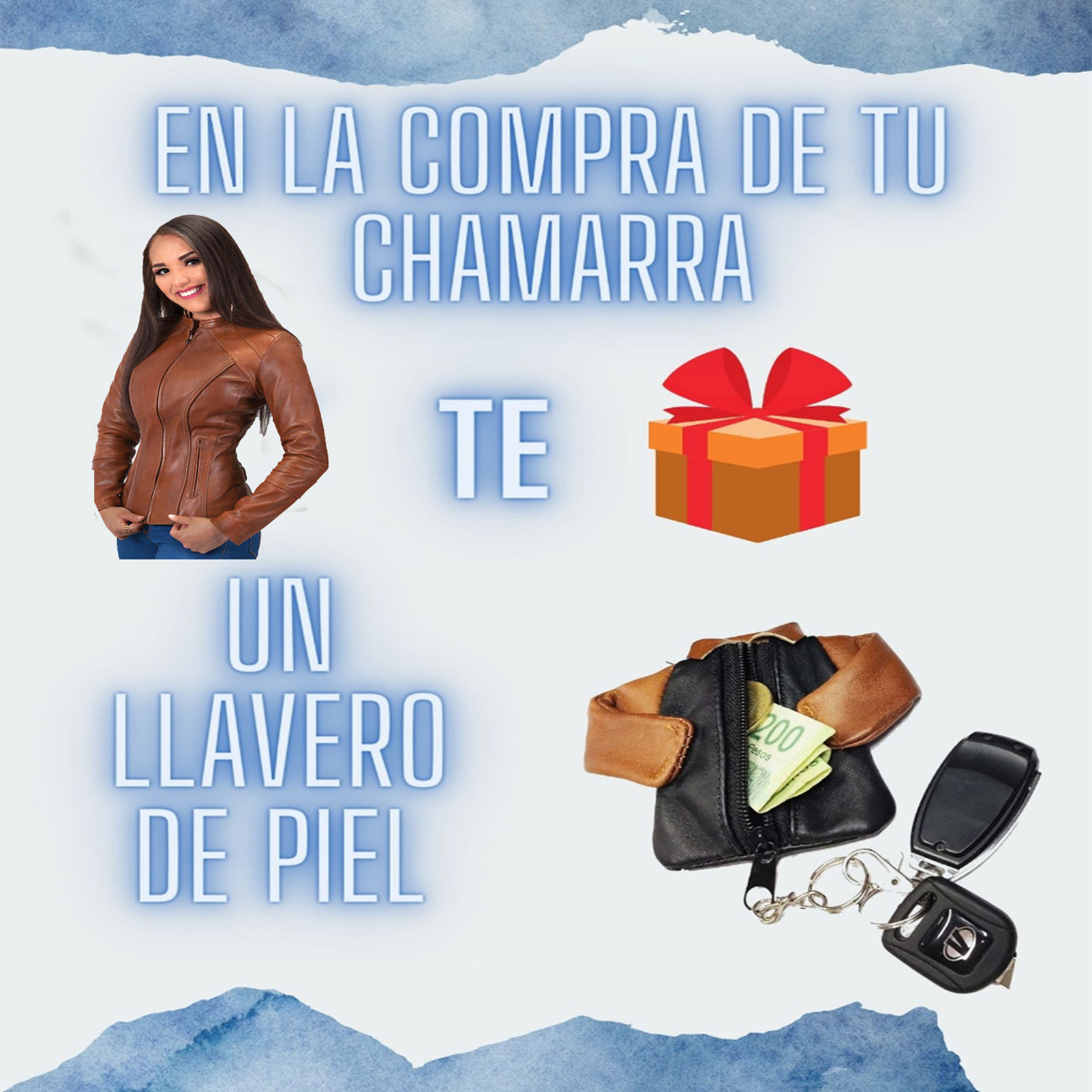 Chamarra de cuero Autentico casual Olimpia Caramelo Dama incluye regalo un llavero de piel 