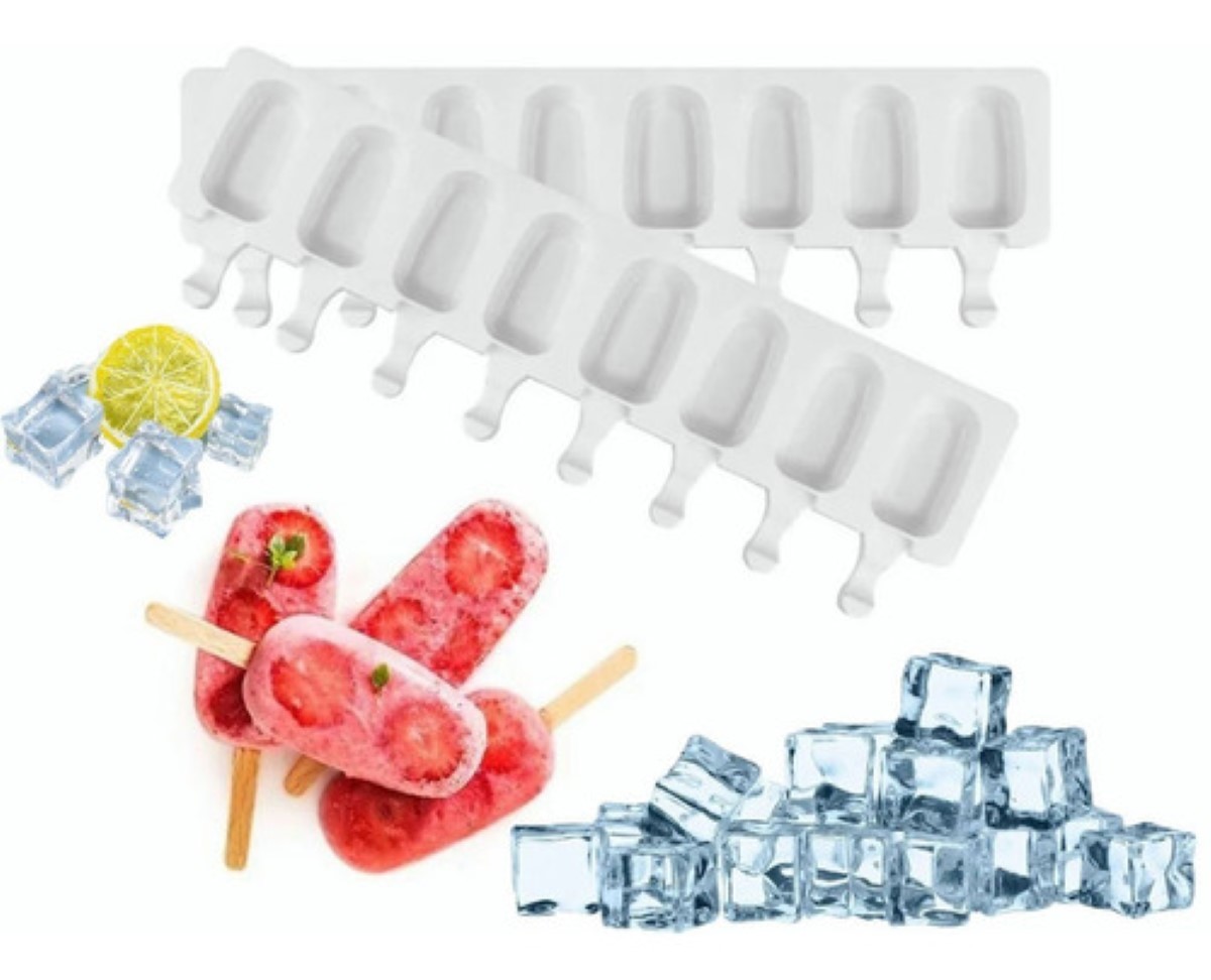 Molde De Silicon Reposteria Paleta Tipo Mini Magnum Blanco