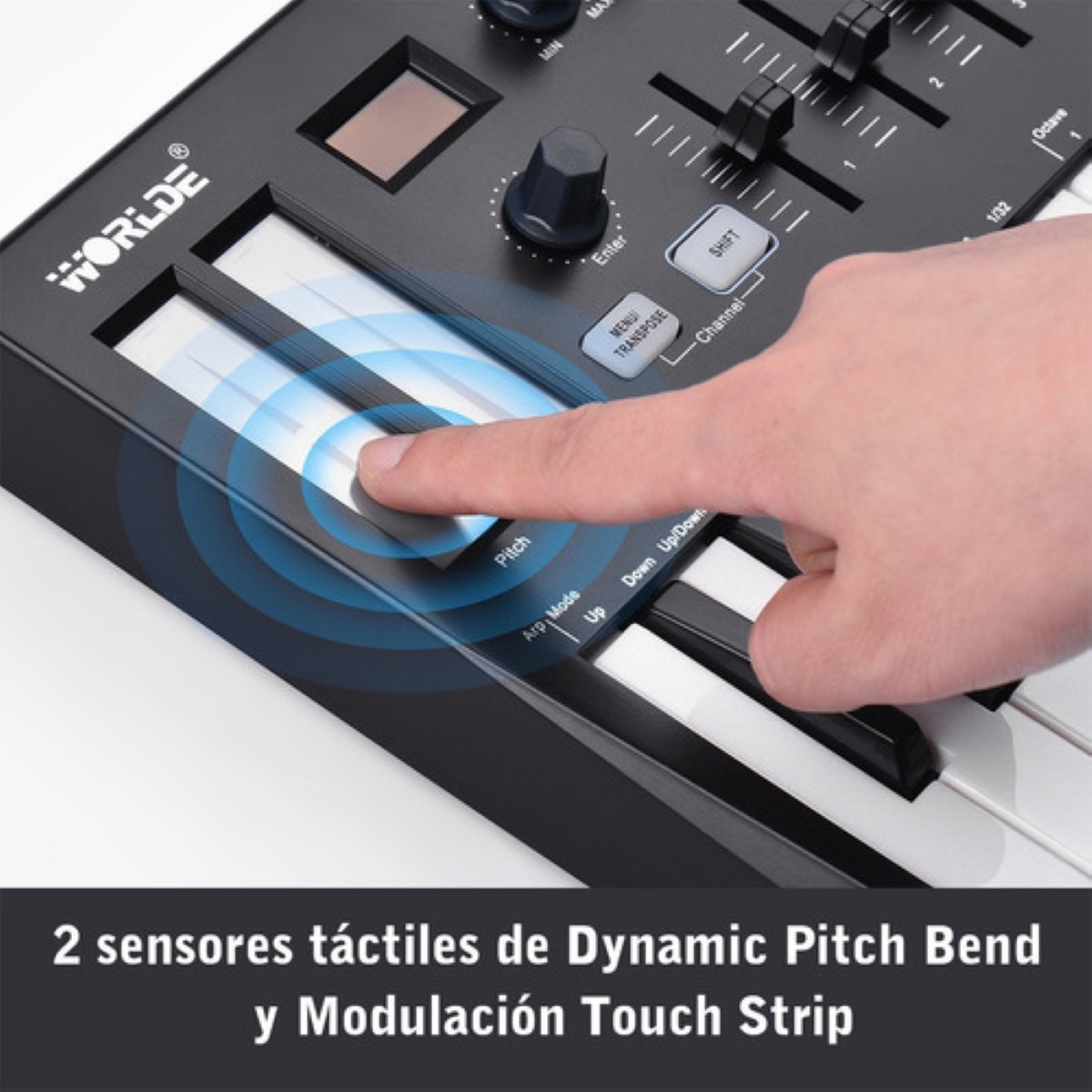 Panda Teclado Controlador Midi De 25 Teclas Usb Negro