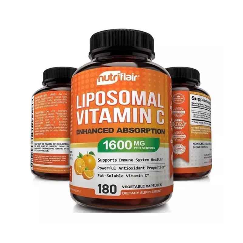 Vitamina C Liposomal 1600mg Nutriflair 180 capsulas 