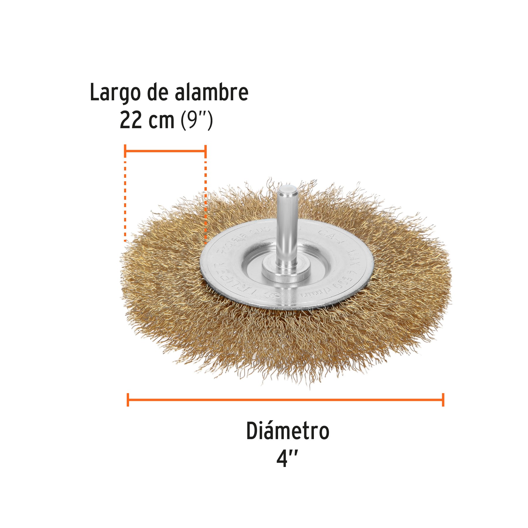 CARDA CIRCULAR 4" ALAMBRE GRUESO PARA TALADRO, TRUPER 11590