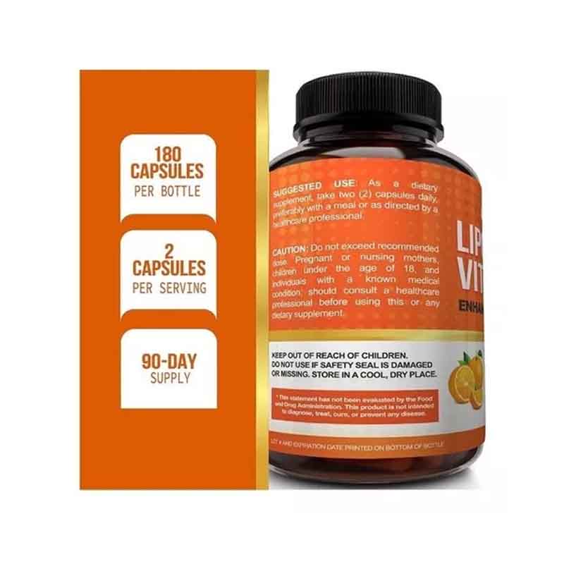 Vitamina C Liposomal 1600mg Nutriflair 180 capsulas 