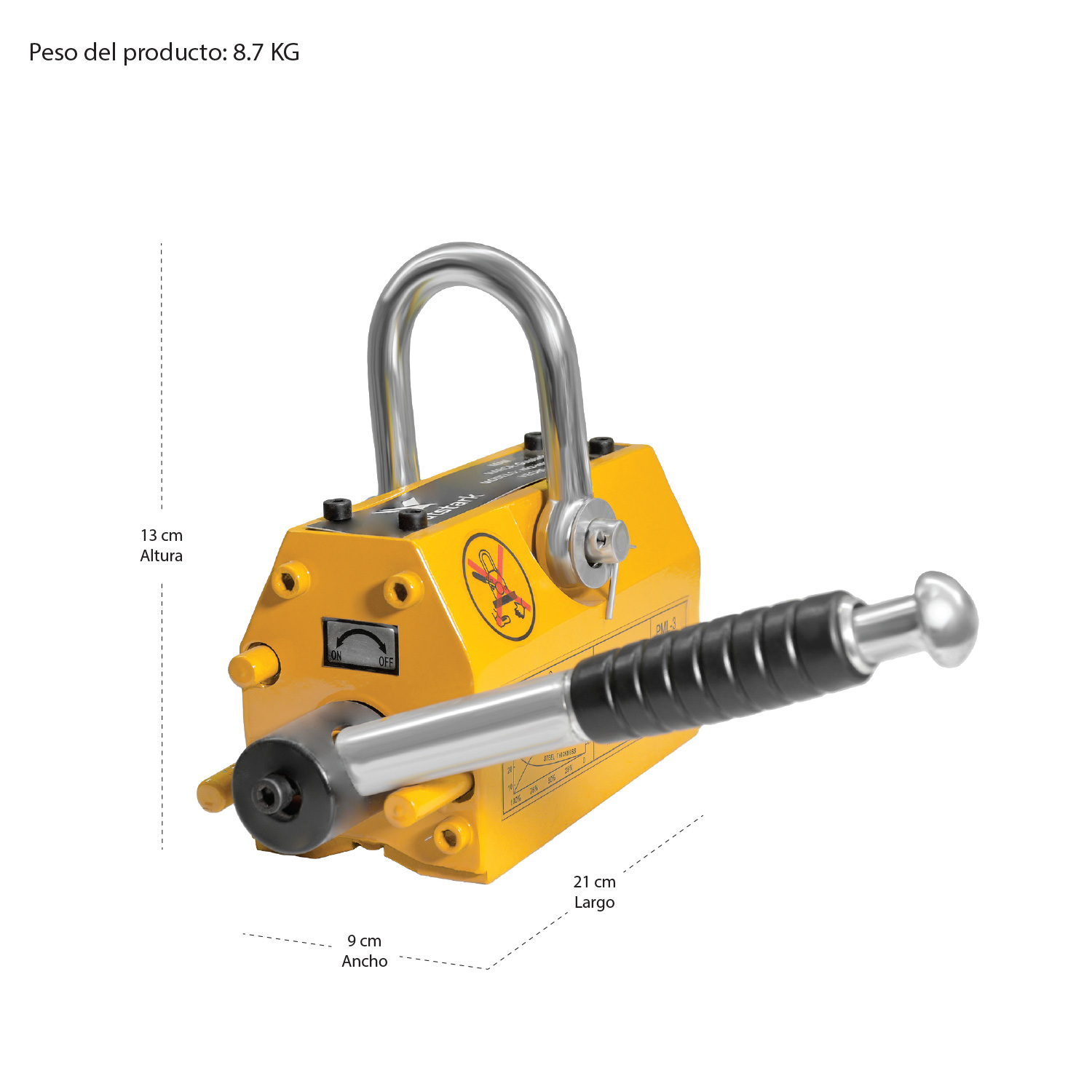 Iman Elevador Industrial Magnetico Neodimio Carga 300kg