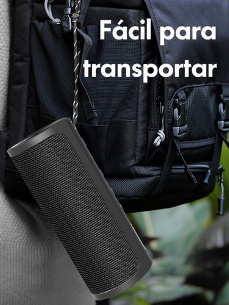 Bocina portátil con bluetooth waterproof Negro