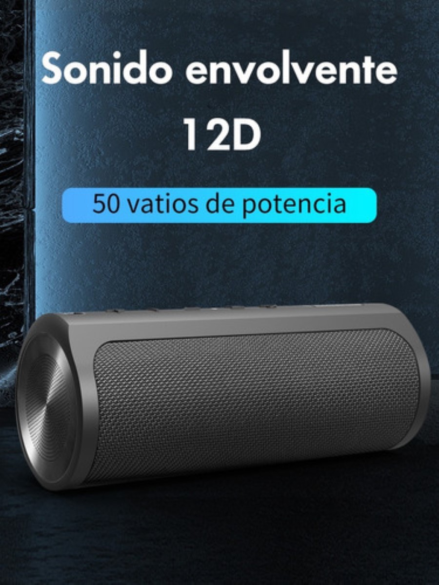 Bocina portátil con bluetooth waterproof Negro