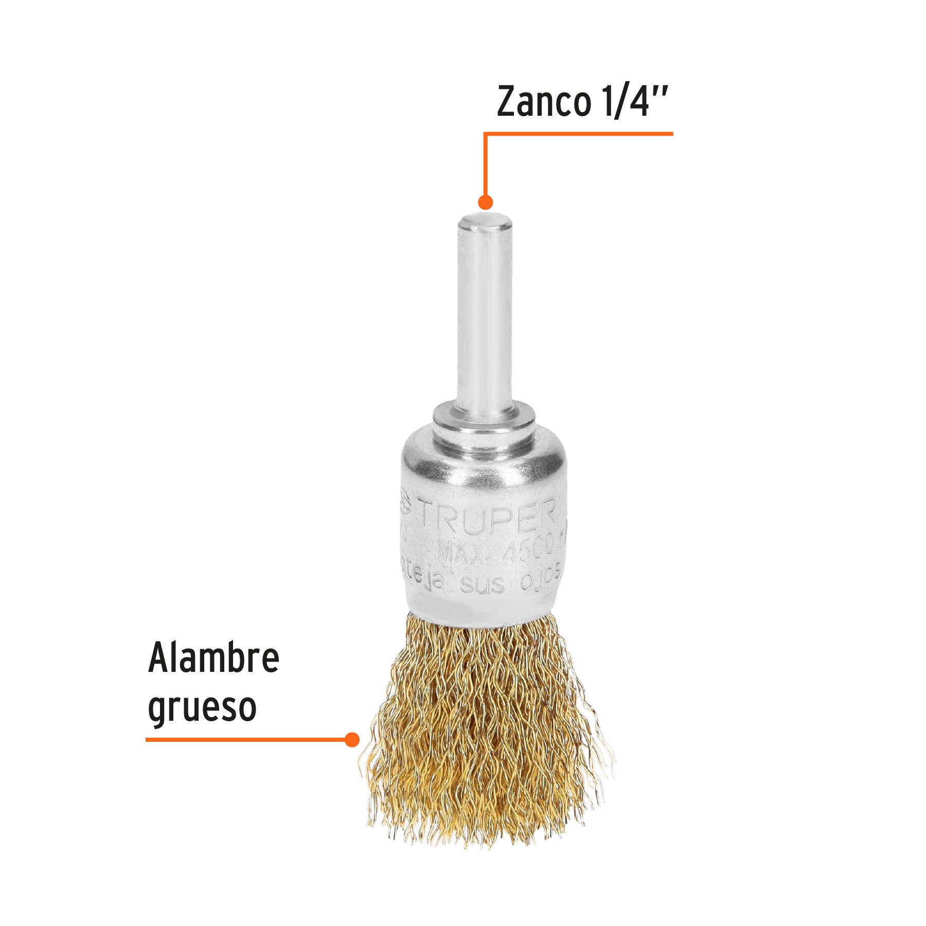 CARDA DE COPA 3/4" ALAMBRE GRUESO PARA TALADRO, TRUPER 11593