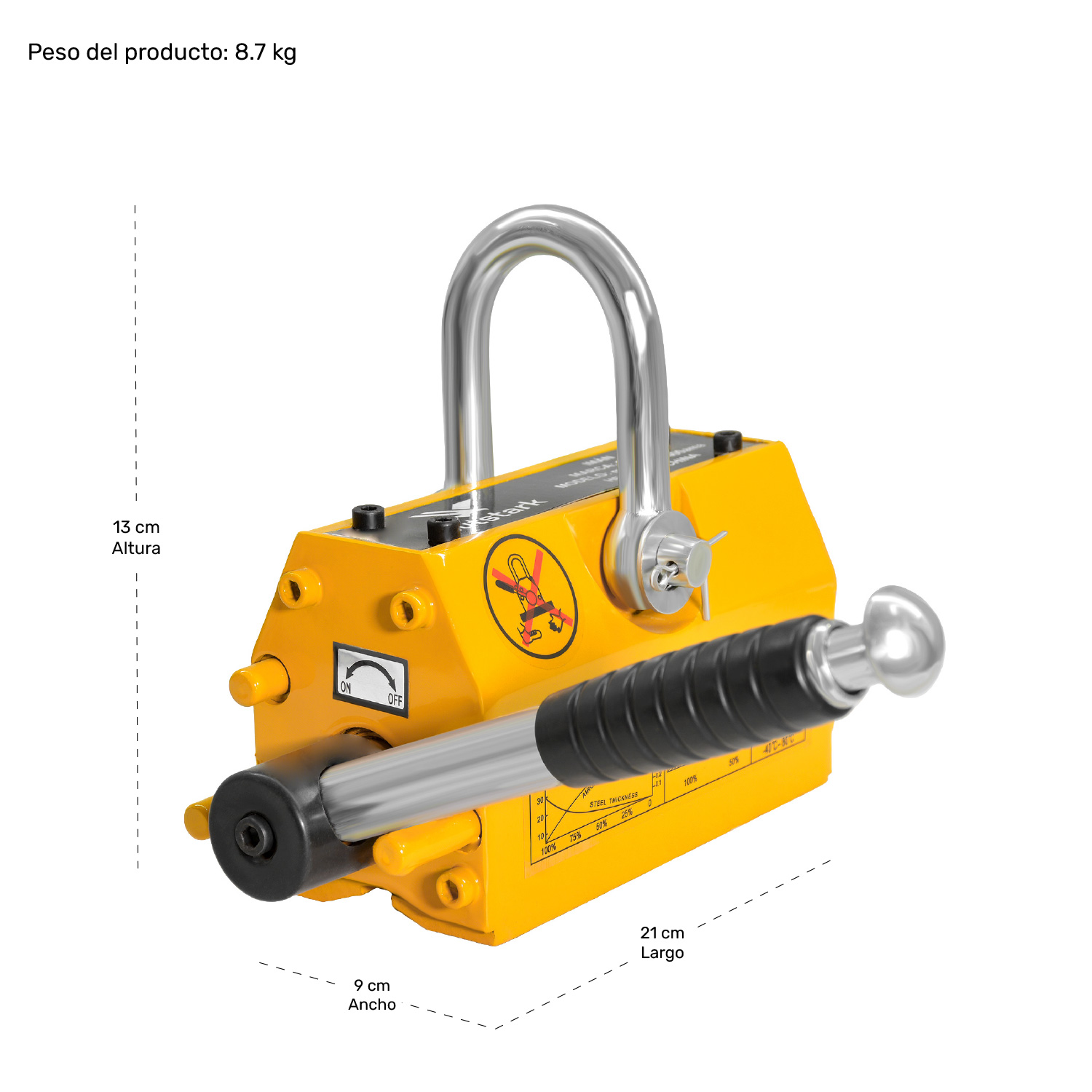 Iman Elevador Industrial Magnetico Neodimio Carga 400kg