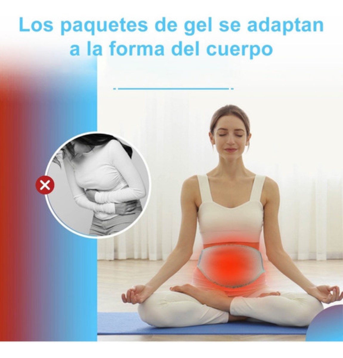 Compresa De Gel Frio Calor Para Aliviar El Dolor De Espalda Azul. 