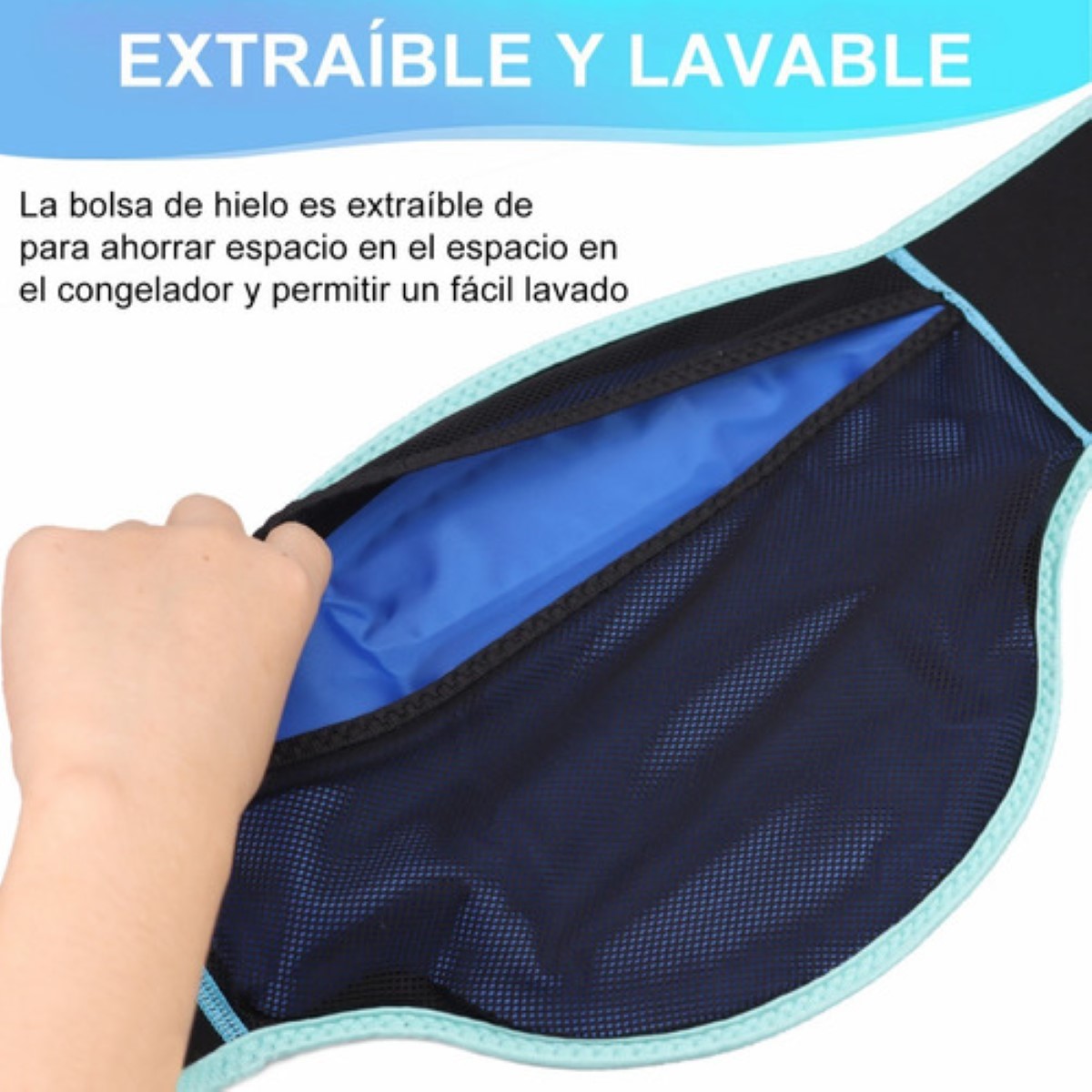 Compresa De Gel Frio Calor Para Aliviar El Dolor De Espalda Azul. 