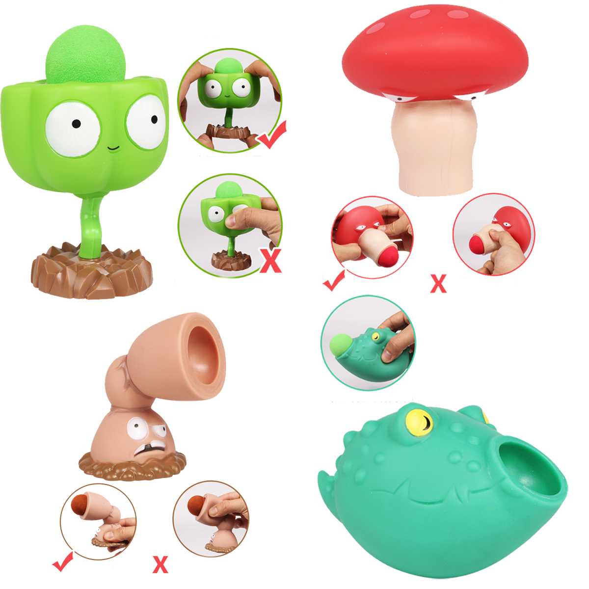 Juguete Muñecos y Accesorios de Plantas Vs Zombies Acuaticos