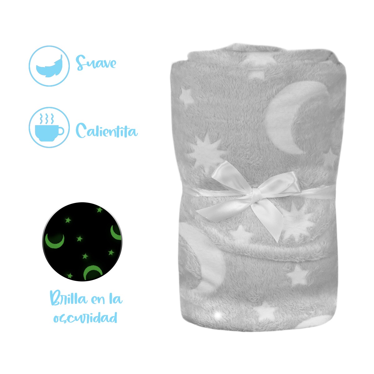 Cobija Fluorescente Peluche Mima2 Frazada Manta Calientita