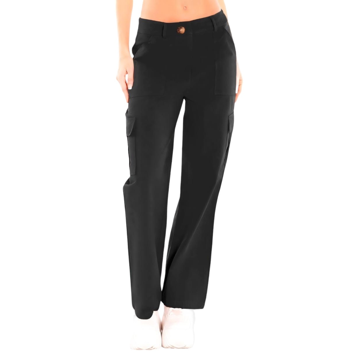 Pantalón Cargo Mujer Wide Legs Pantalones Anchos Mom Jeans