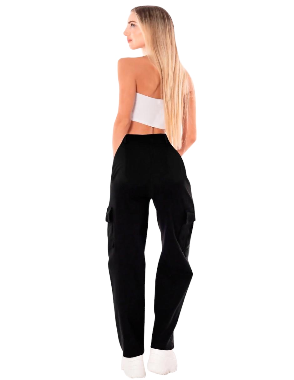Pantalón Cargo Mujer Wide Legs Pantalones Anchos Mom Jeans