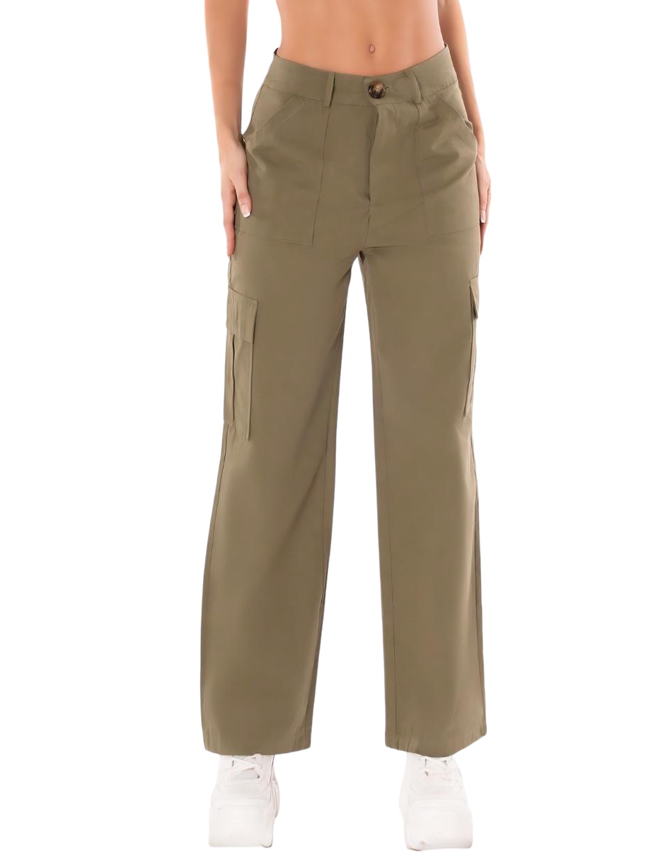 Pantalón Cargo Mujer Wide Legs Pantalones Anchos Mom Jeans