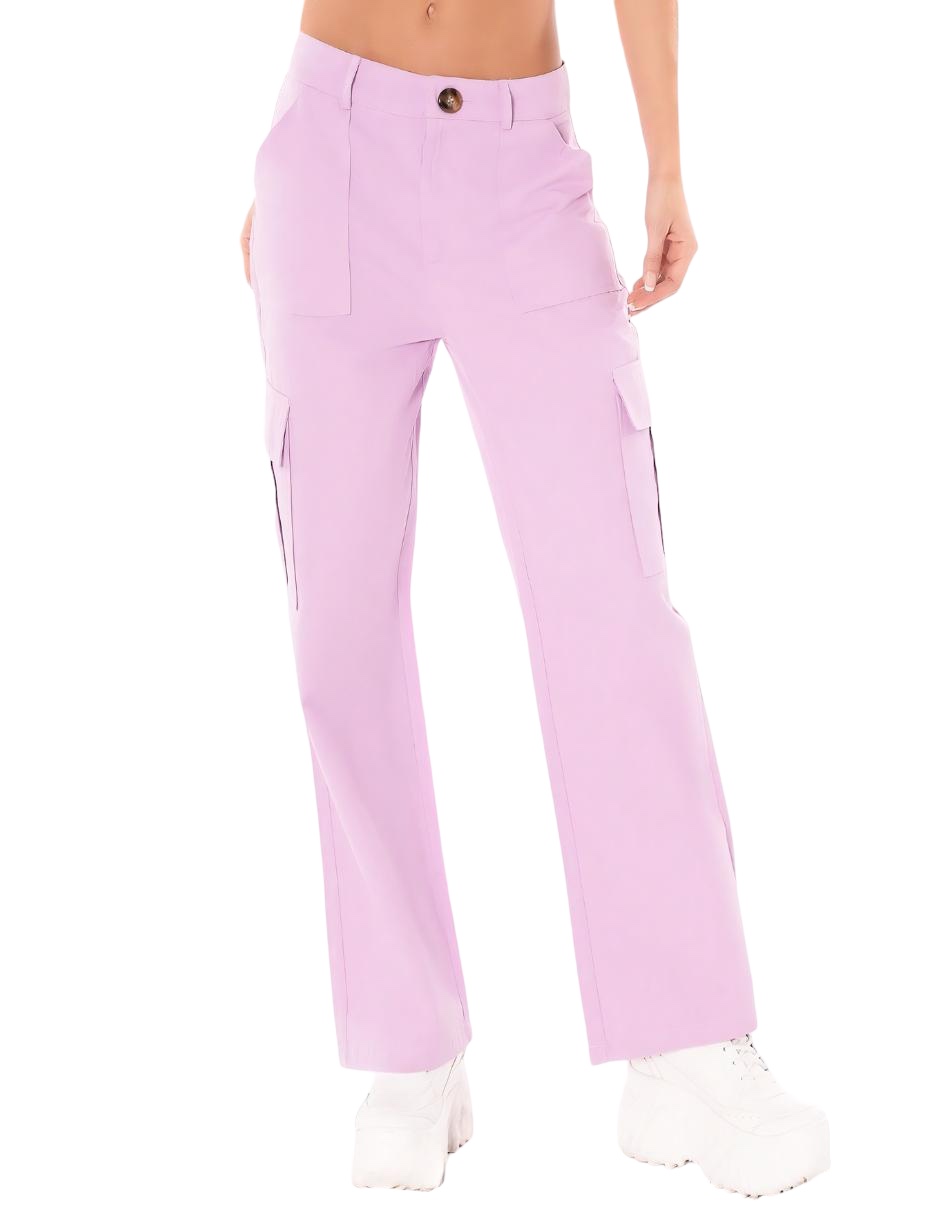 Pantalón Cargo Mujer Wide Legs Pantalones Anchos Mom Jeans