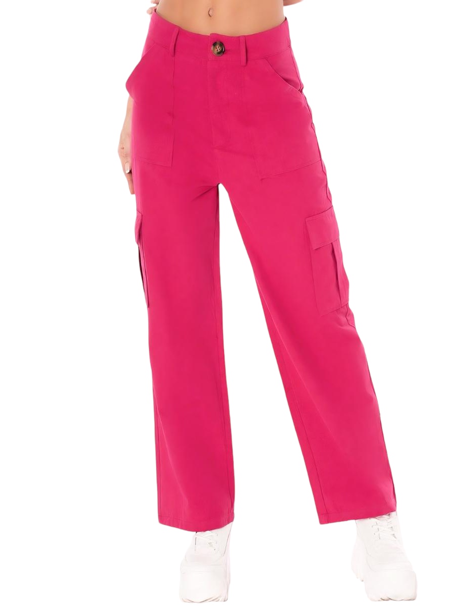Pantalón Cargo Mujer Wide Legs Pantalones Anchos Mom Jeans