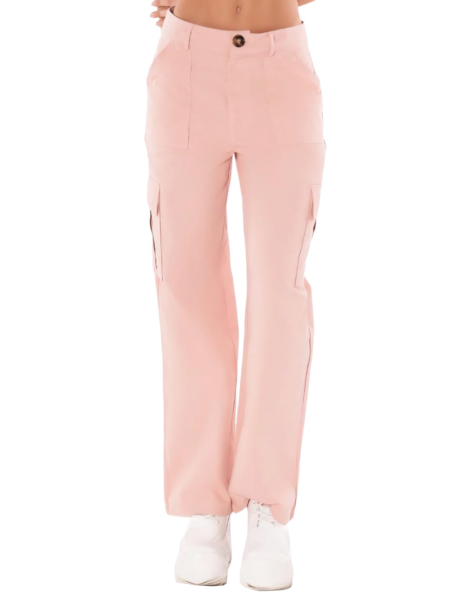 Pantalón Cargo Mujer Wide Legs Pantalones Anchos Mom Jeans