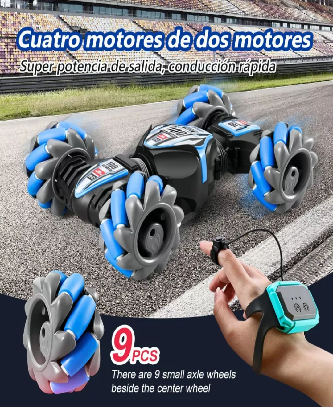 Carro De Control Remoto 4wd Sensor De Gestos Música Giro 360