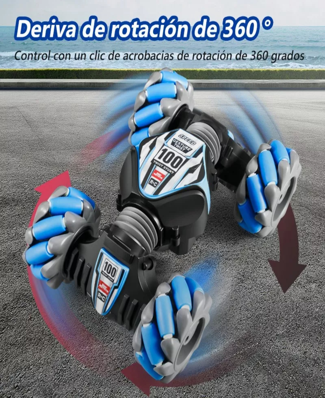 Carro De Control Remoto 4wd Sensor De Gestos Música Giro 360