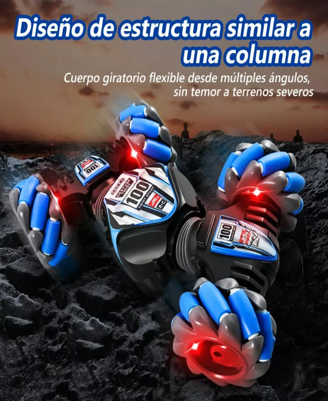 Carro De Control Remoto 4wd Sensor De Gestos Música Giro 360