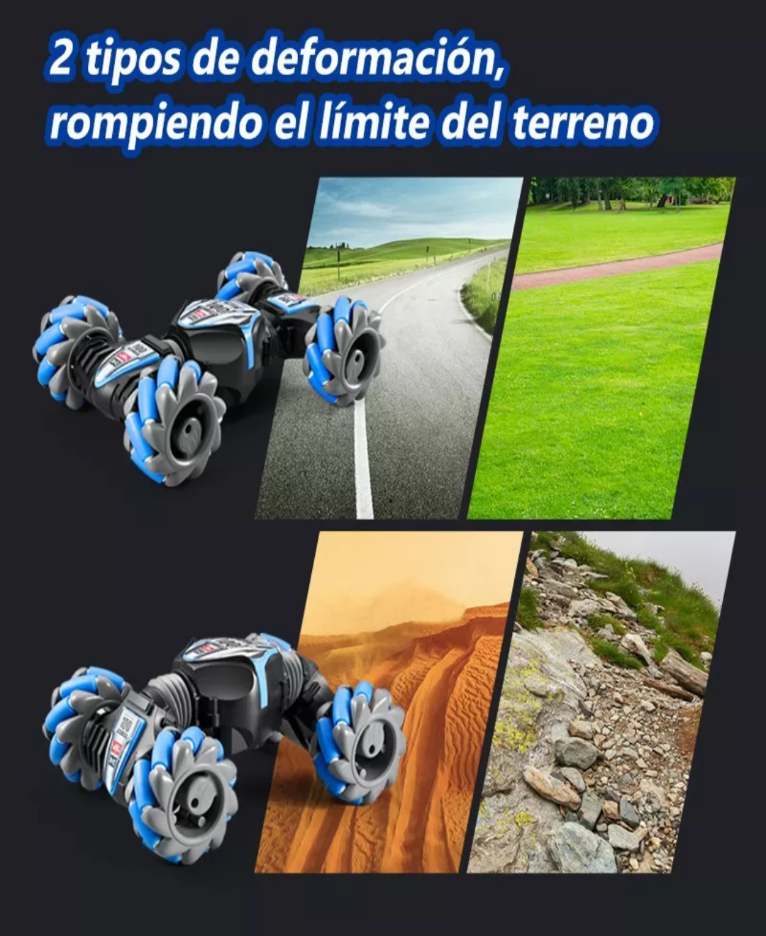 Carro De Control Remoto 4wd Sensor De Gestos Música Giro 360