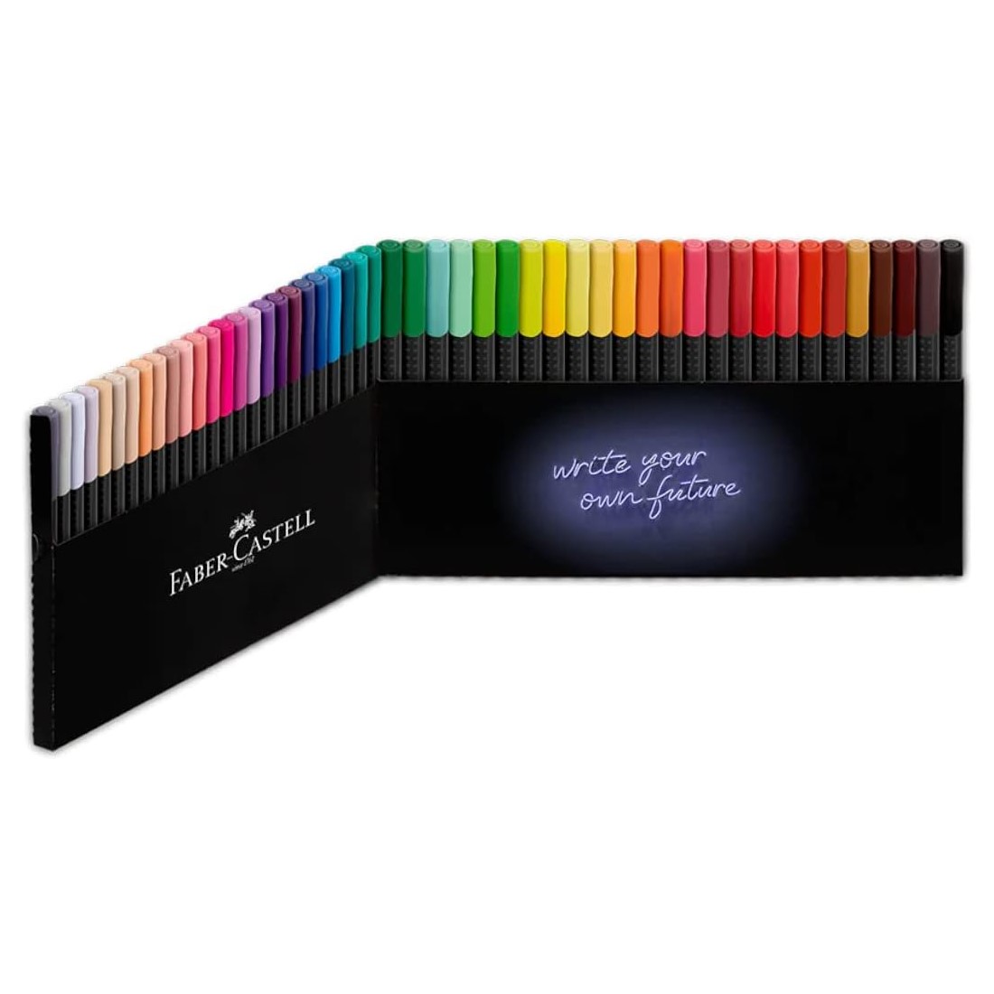 Faber Castell Grip Finepen Marcadores Rotuladores Punto Extra Fino 0.4 mm, 50 Piezas