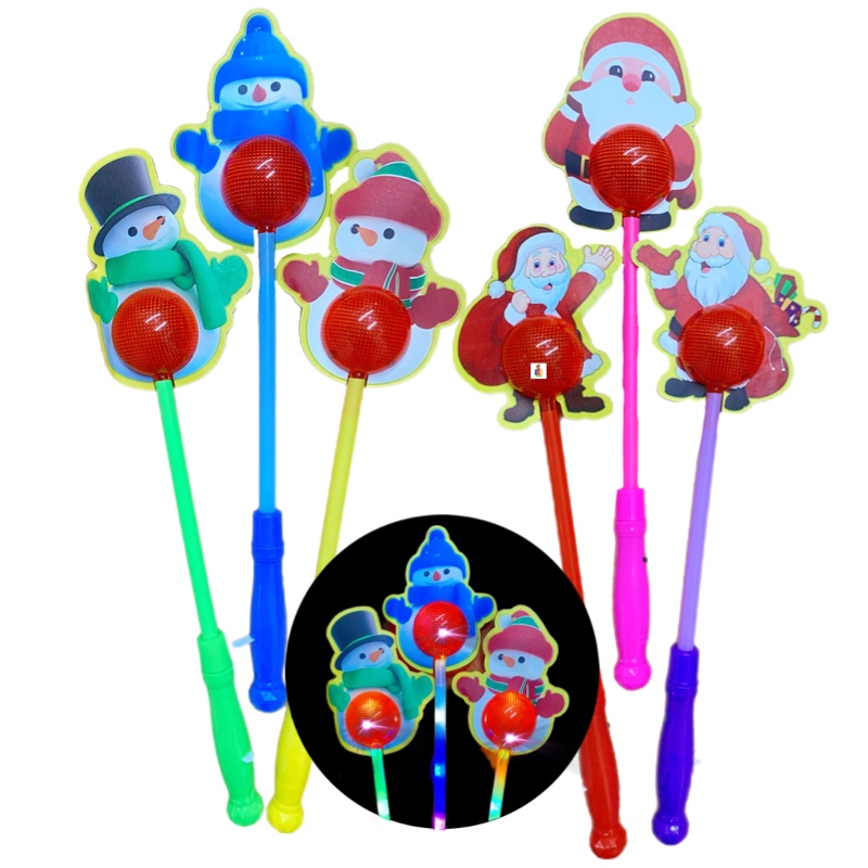 Varita De Luz Led Navidad Decoración Fiesta Santa Claus 6pz