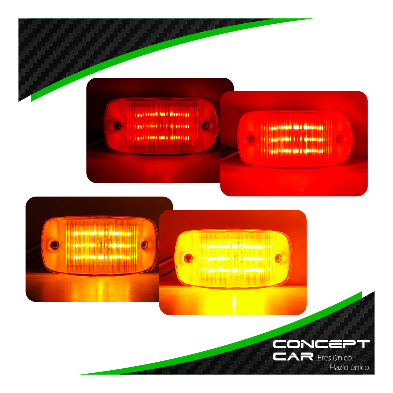 10 Par Plafones 14 Led Lateral Camion Trailer Universal 12-24v