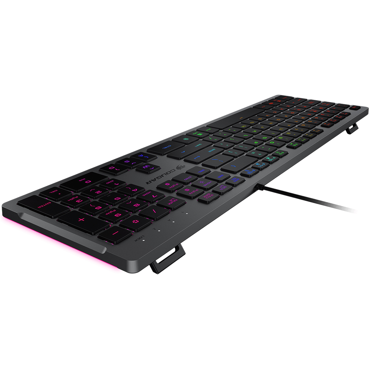 Teclado Gamer COUGAR VANTAR S RGB Switch de Tijera USB Ingles Negro 37VSBXNMI.0002