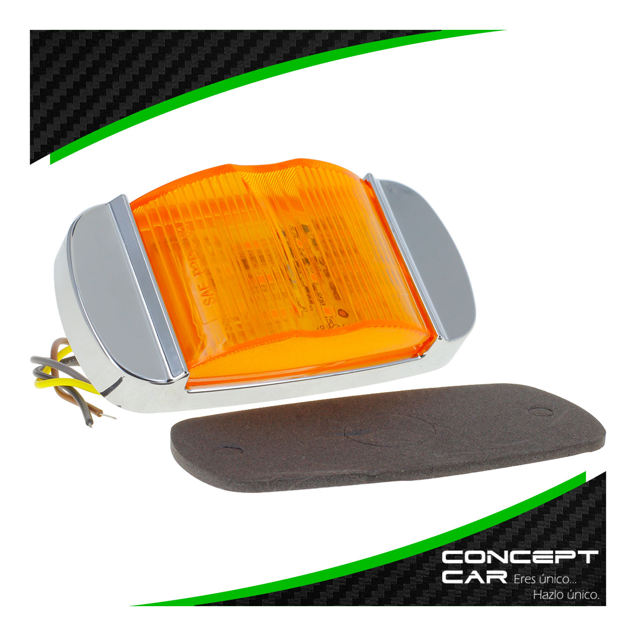 Par Plafones 14 Led Lateral Camion Trailer Bisel Cromado