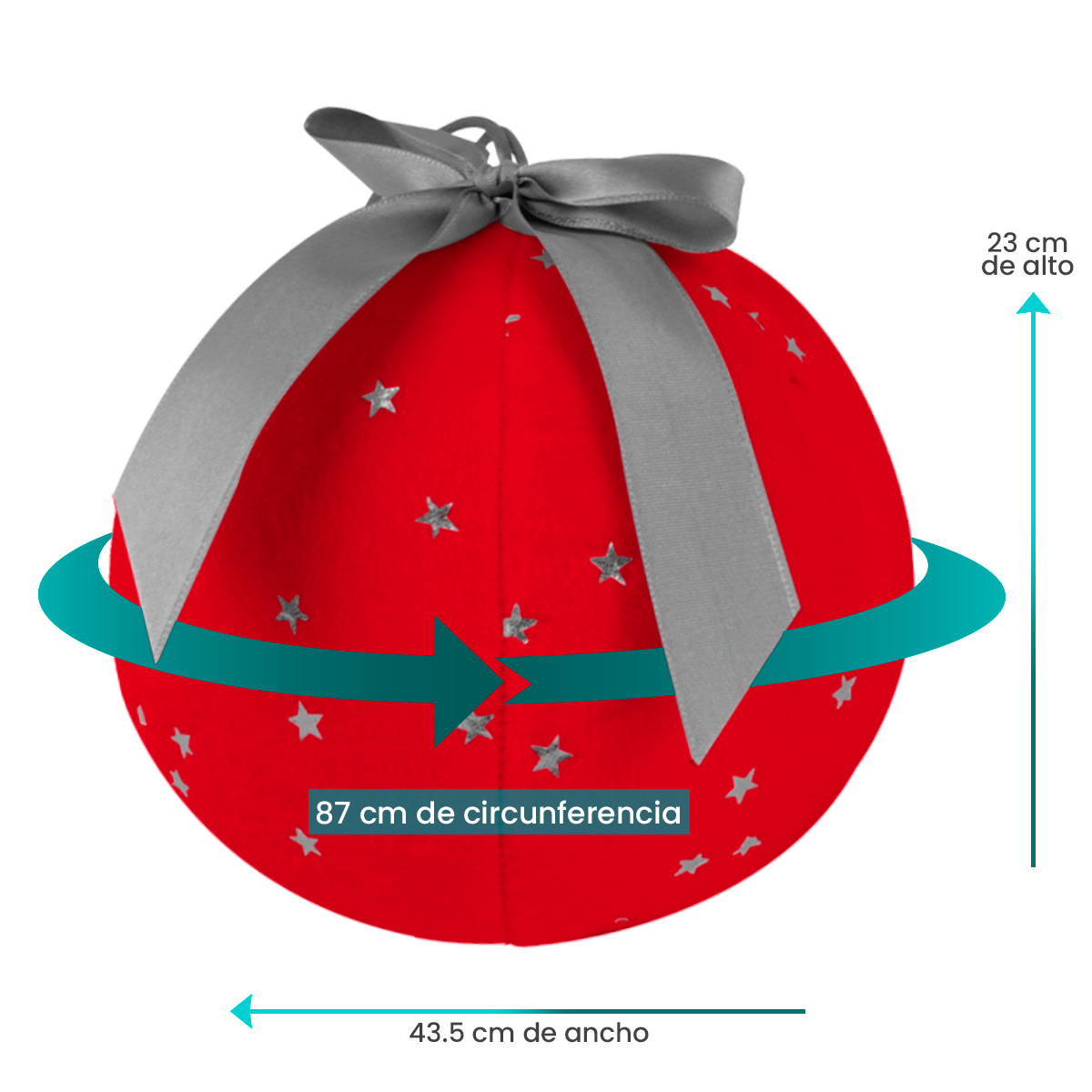 Decoración Navidad Esfera de Tela de Felpa con Estrellas Tv Ofertas Fredo Adorno Navideño Esfera Gigante Circunferencia 87 cm