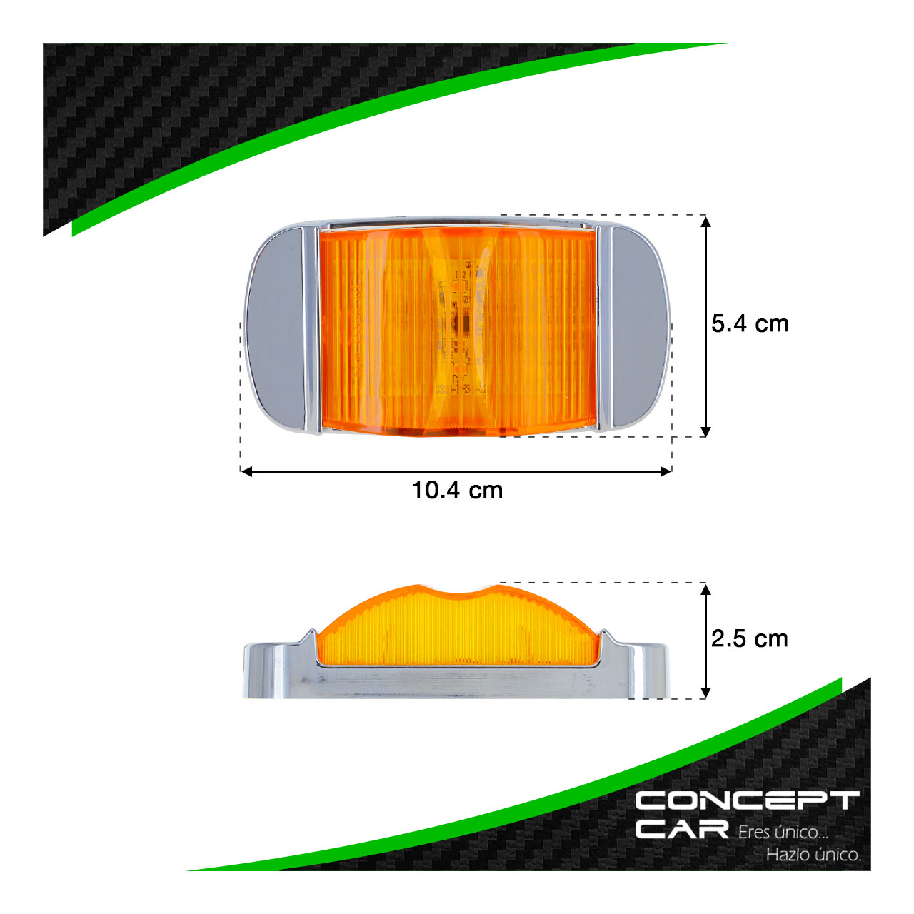 10 Par Plafones 14 Led Lateral Camion Trailer Bisel Cromado