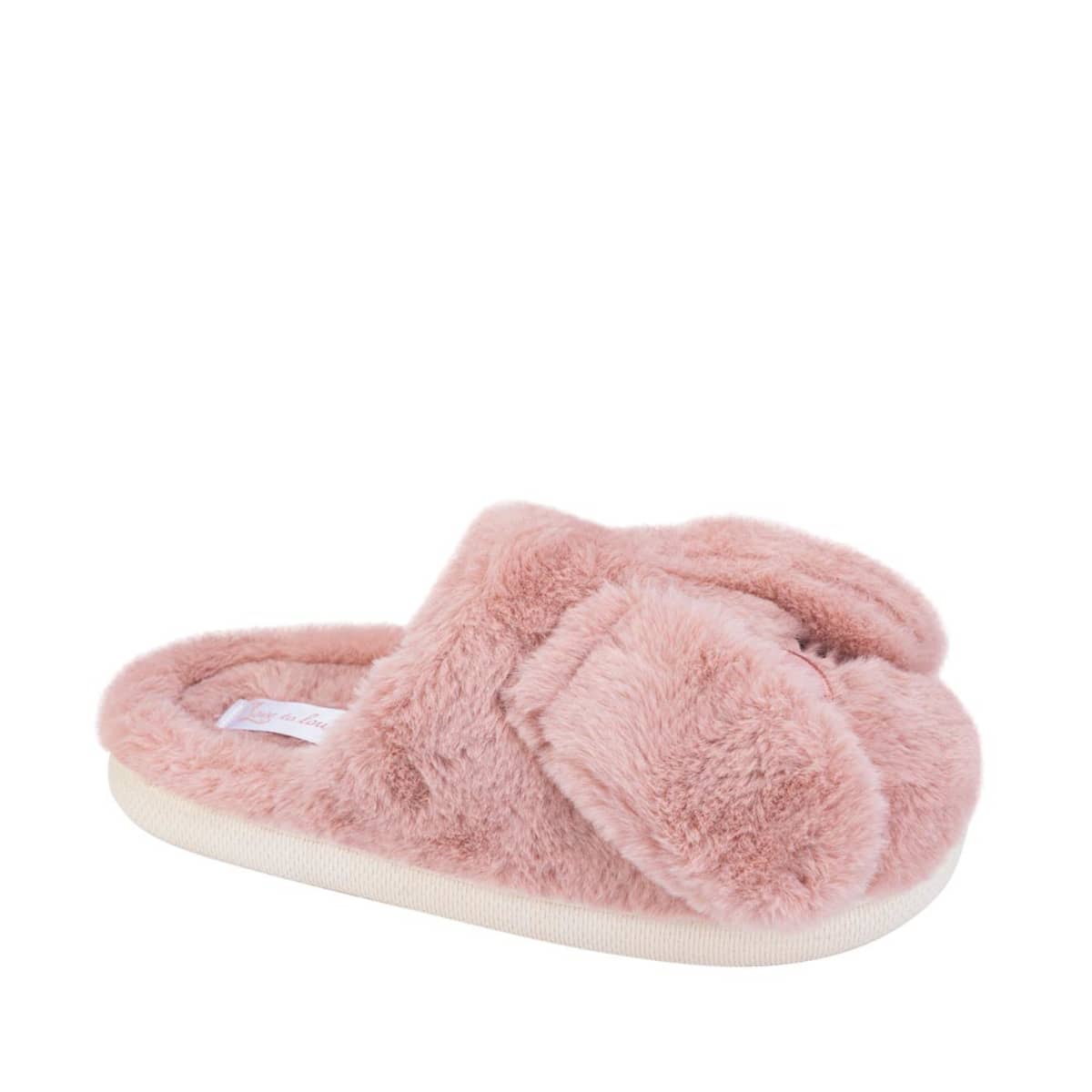 Pantuflas rosas para mujer, con conejito, marca Love to Lounge, mod. 1103611