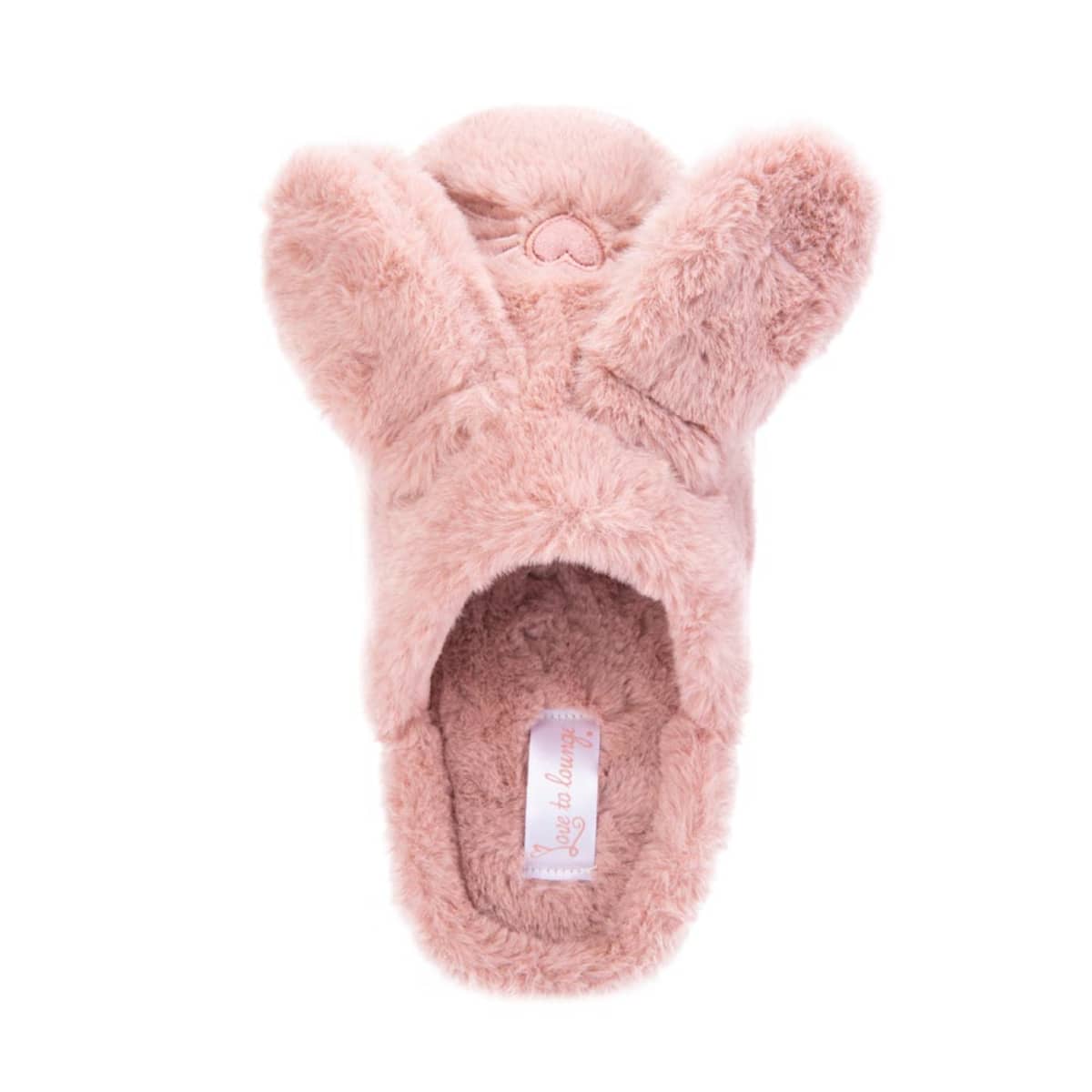 Pantuflas rosas para mujer, con conejito, marca Love to Lounge, mod. 1103611