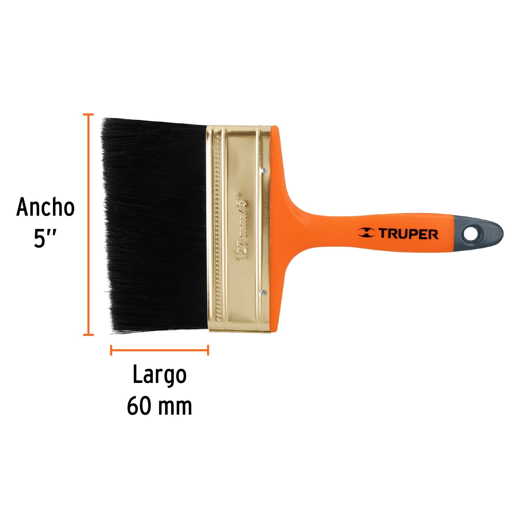 BROCHA PROFESIONAL DE 5" CON MANGO DE PLÁSTICO, TRUPER 14487