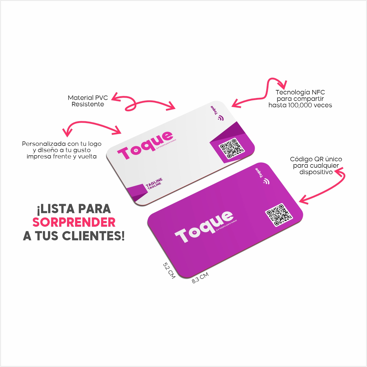 Tarjeta De Presentación Inteligente Nfc Y Qr Personalizada