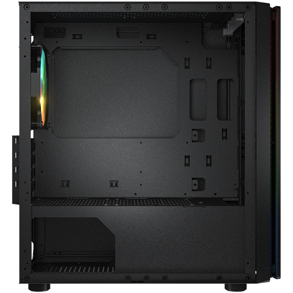 Gabinete Gamer COUGAR PURITY RGB Micro ATX 1 Fan Cristal Templado Negro 385PC40.0001 