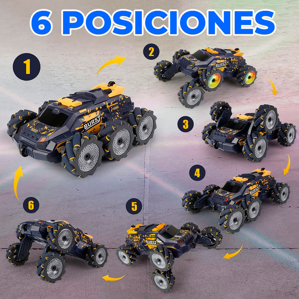 Coche Todoterreno RC Controlado por Reloj y Mando a Distancia: ¡Emoción Doble!