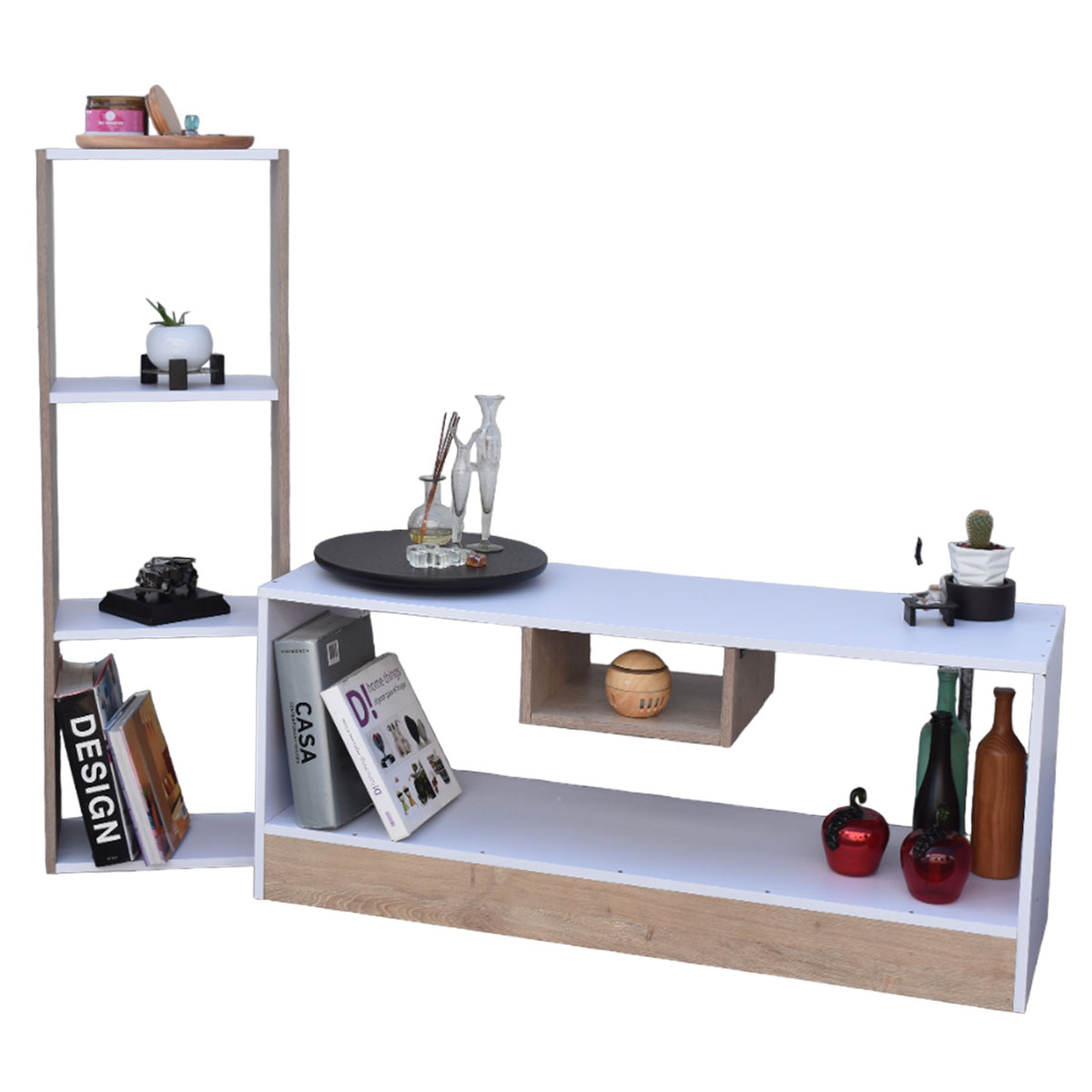 Centro de entretenimiento para tv y Mueble Libreros Líbano Hogare