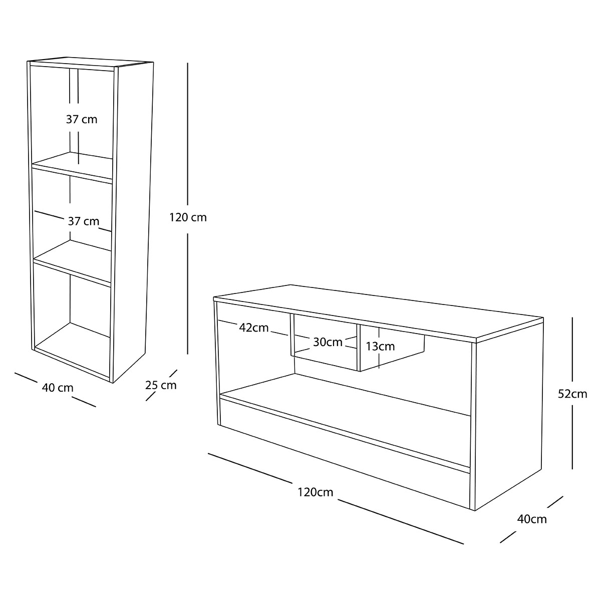 Centro de entretenimiento para tv y Mueble Libreros Líbano Hogare