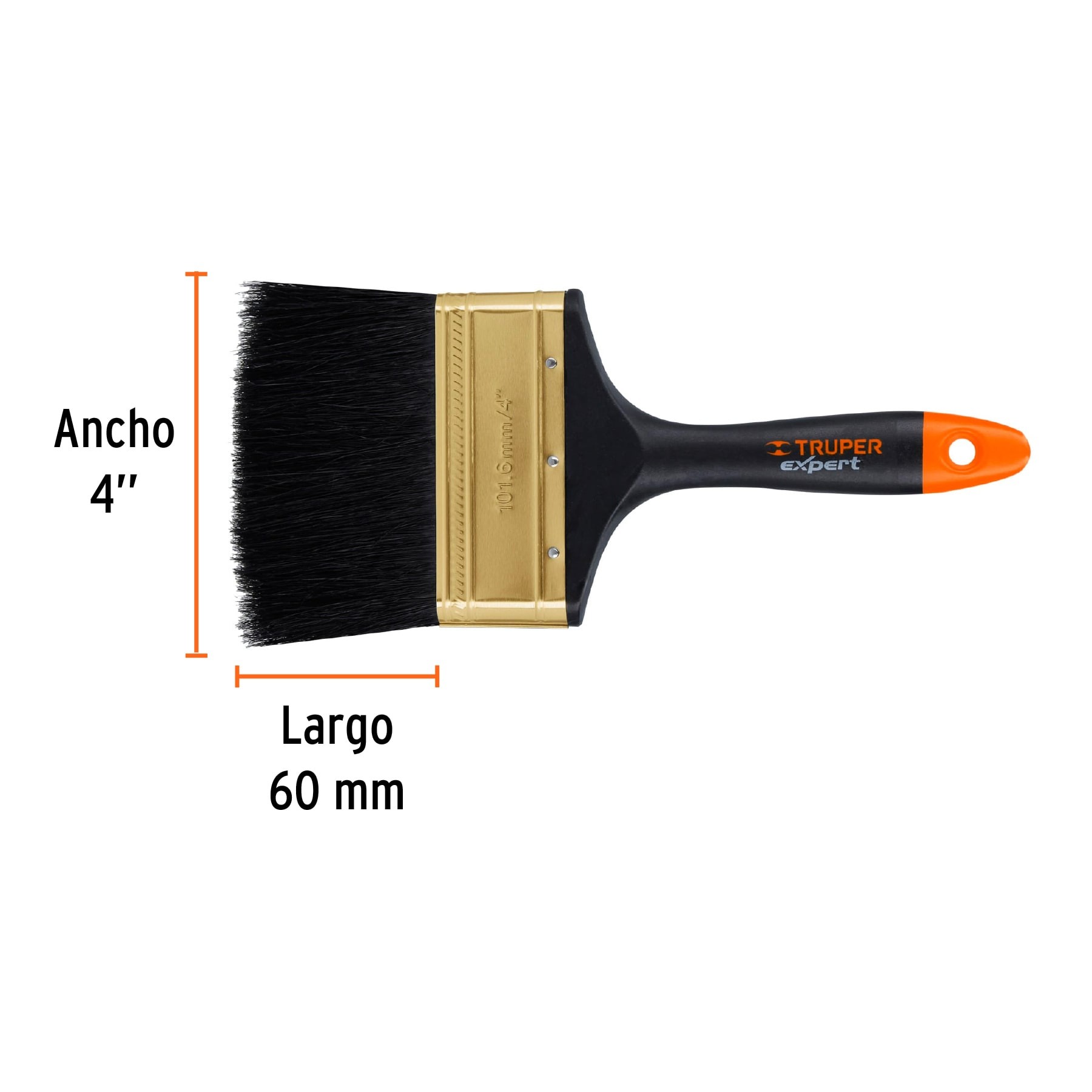 BROCHA PROFESIONAL DE 4" MANGO DE PLÁSTICO, TRUPER EXPERT 17865