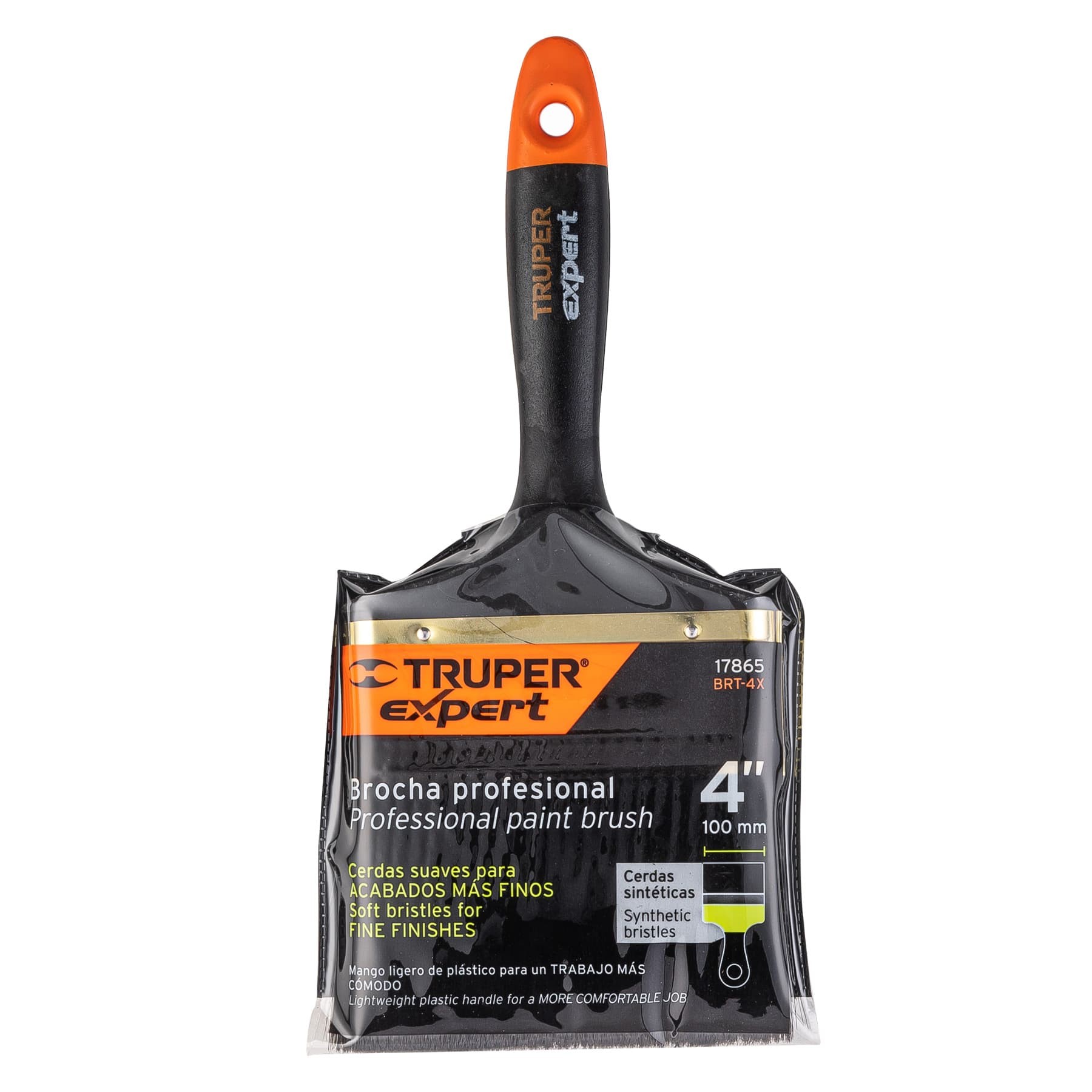 BROCHA PROFESIONAL DE 4" MANGO DE PLÁSTICO, TRUPER EXPERT 17865